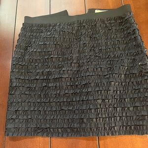 Elegant Black Ruffled Skirt